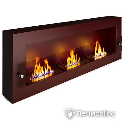 Биокамин ЭкоЛайф Fire Line Glass black burgundy Арома в Анапе